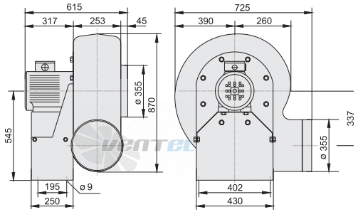 Rosenberg EPND 355-4 - описание, технические характеристики, графики